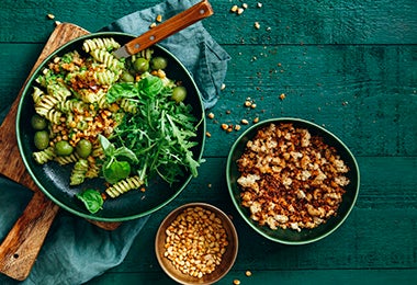 Platos con Pasta vegetales y granos Platos con Pasta vegetales y granos