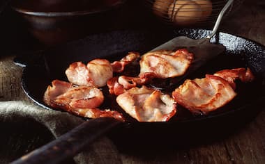 Una sartén perfecta para preparar tocino. Una sartén perfecta para preparar tocino.