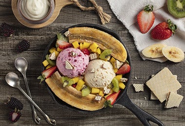 Banana Split, antojo nutritivo con ensalada de frutas