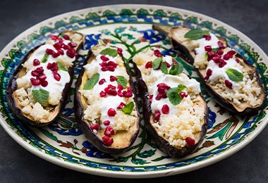 Berenjena rellena con cuscús 