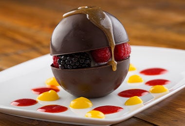 Postre de chocolate con ají de cayena.