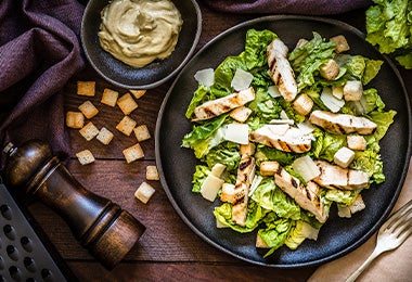 ensalada con crotones 