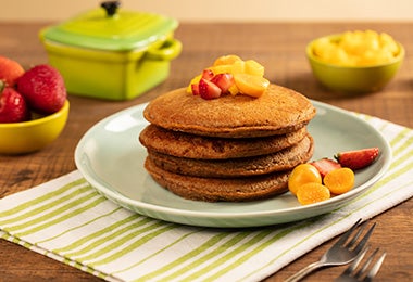 hotcakes con frutas