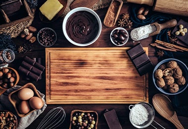 Ingredientes para una mousse de chocolate.