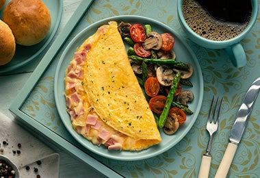 Omelette receta en desayuno sorpresa para mamá 