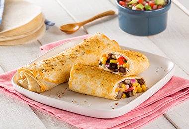 La receta de burritos Tex-Mex tiene que llevar fréjoles.