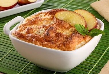 Soufflé de manzana, receta de postre horneado 