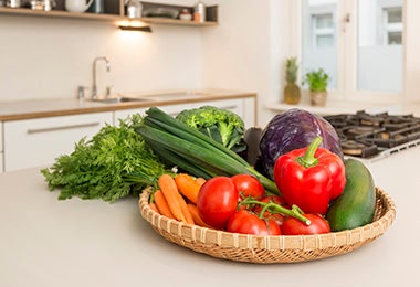 Vegetales para cocinar en una de las recetas en airfryer