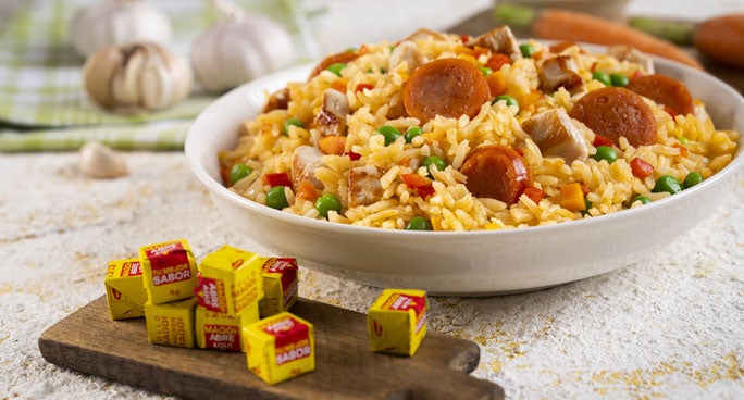 Arroz con pollo y chorizo