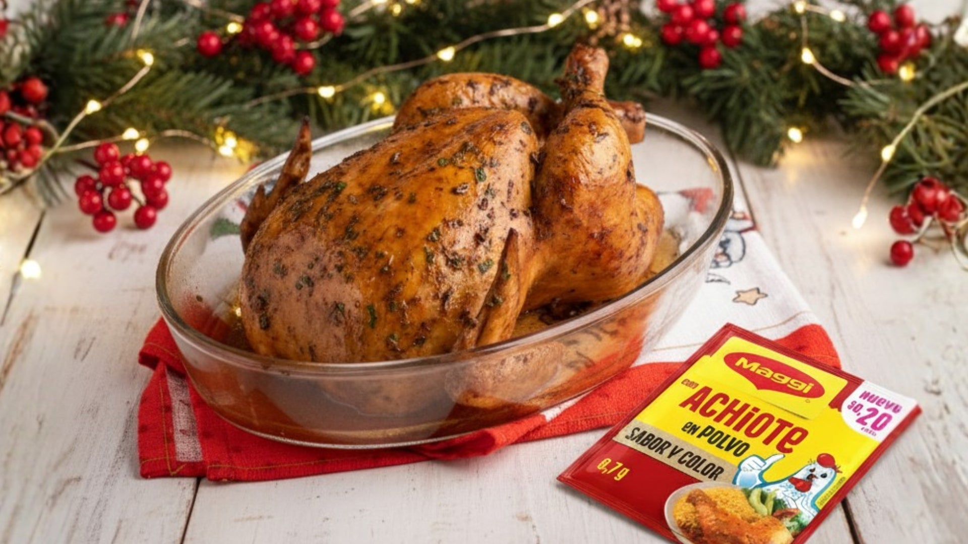 Pollo Navideño con Sabor y Color Pollo Navideño con Sabor y Color