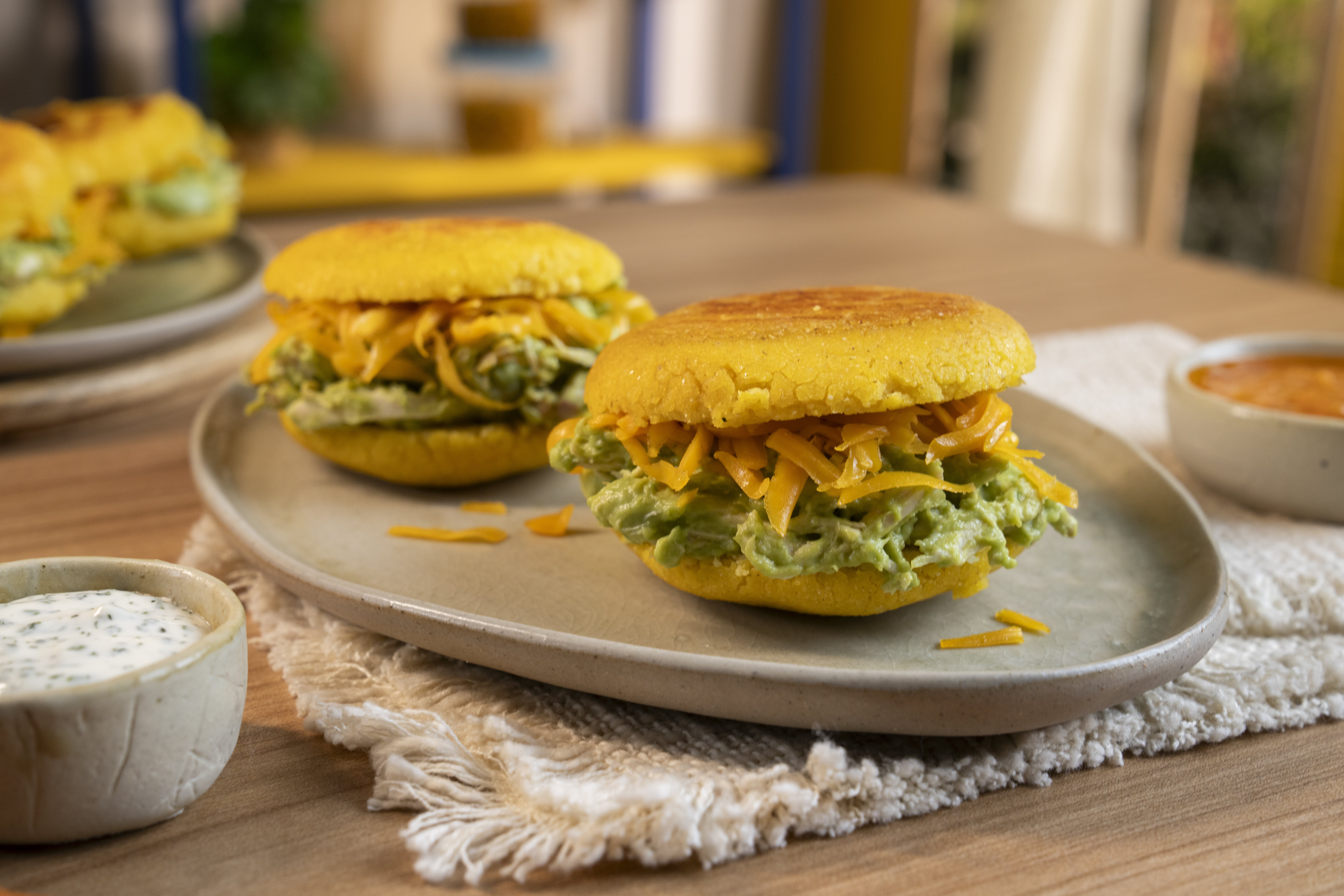 Arepas con Pollo Jugoso
