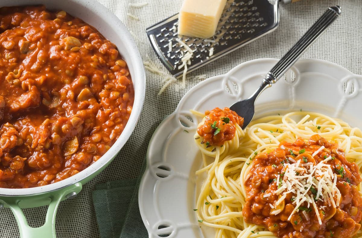 Spaguetti con falso boloñesa