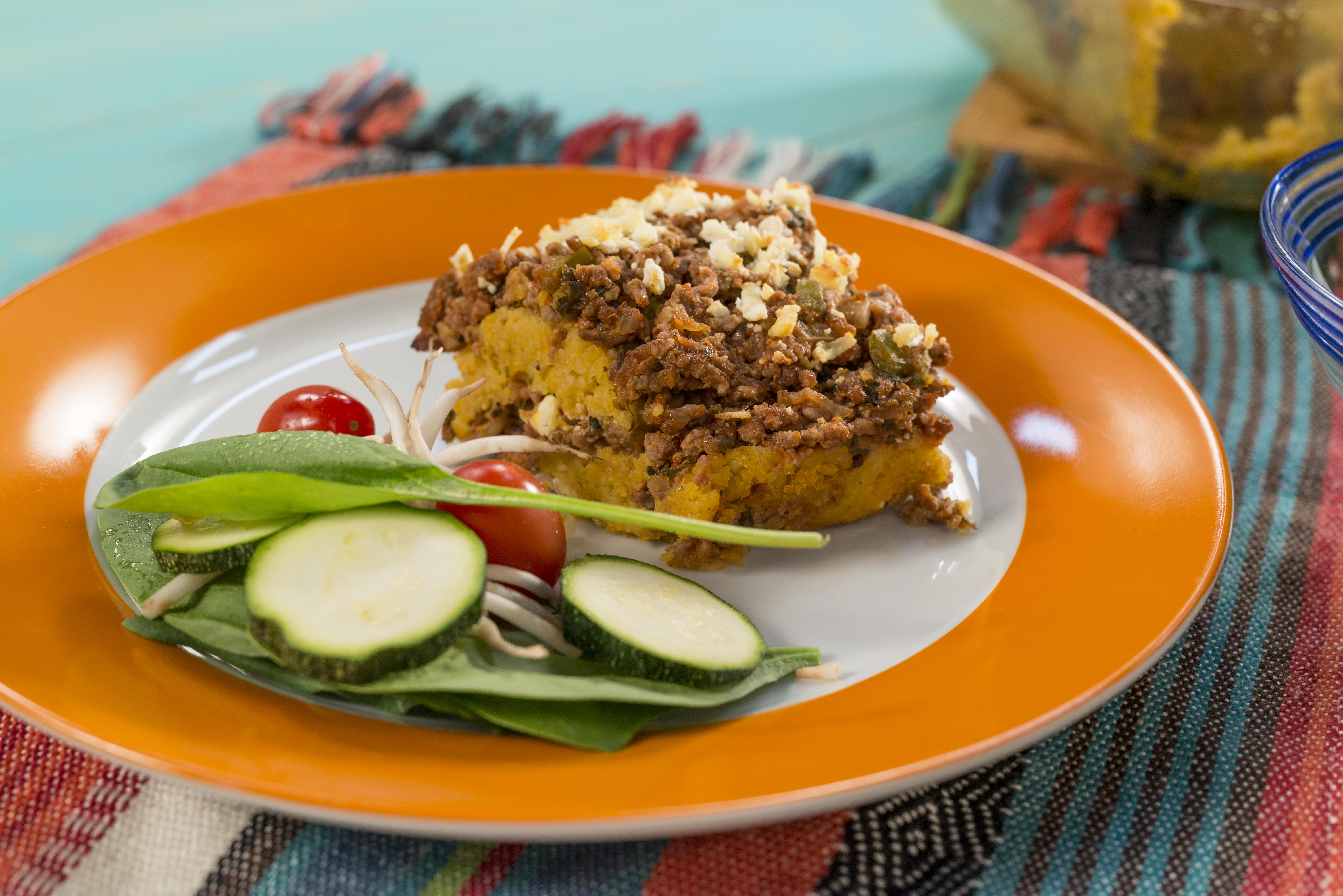 Torta de verde rellena con carne