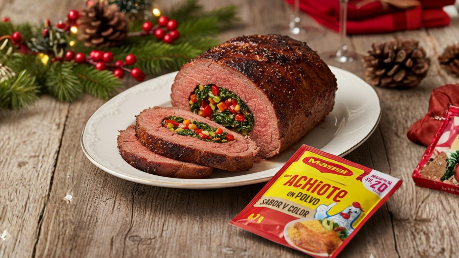 Lomo relleno para navidad Lomo relleno para navidad