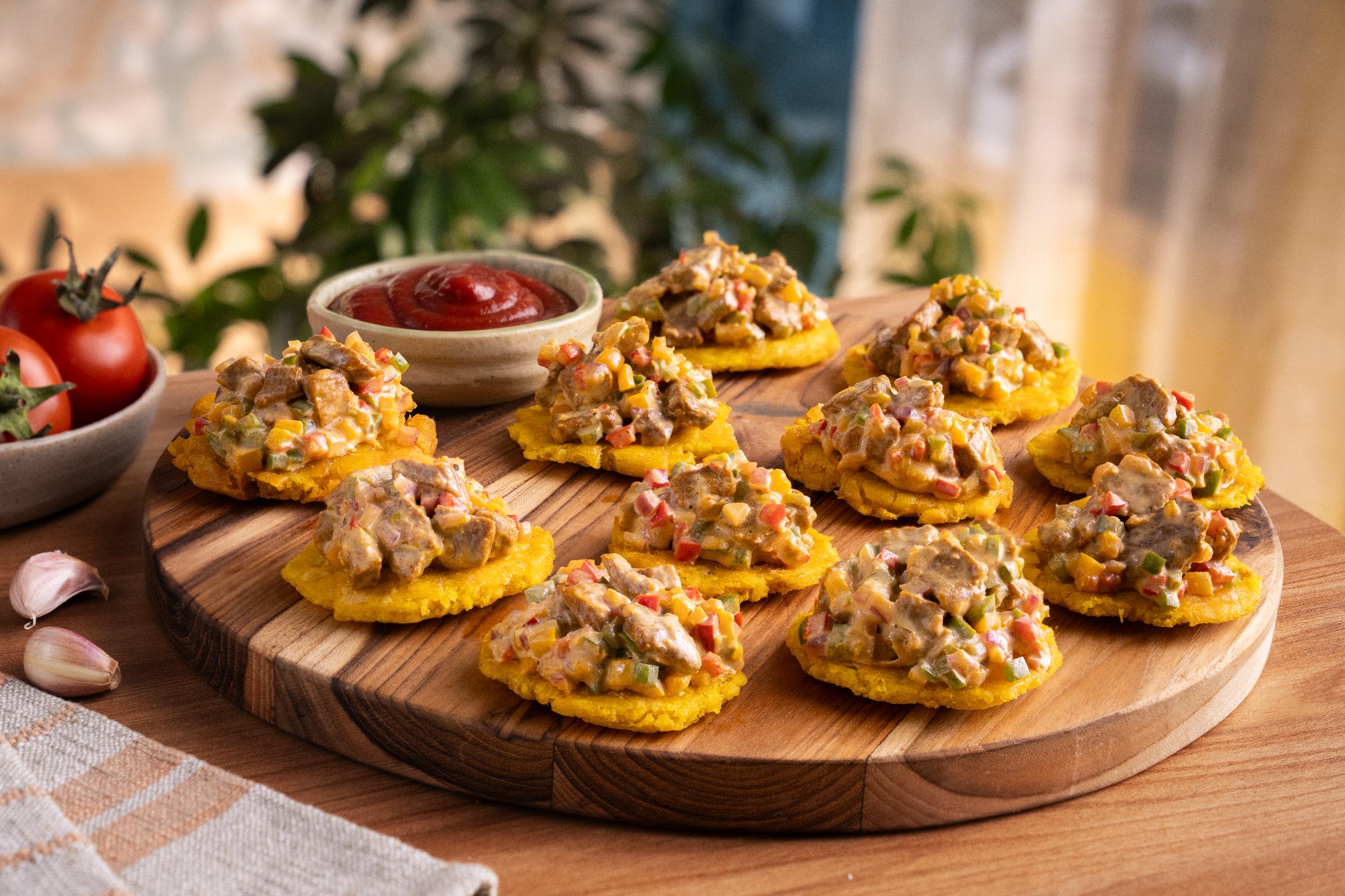 Patacones rellenos