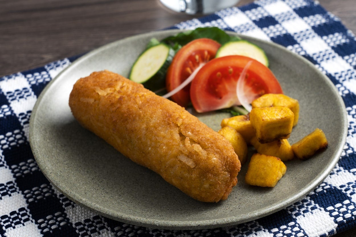 Croquetas de arroz rellenos de pollos