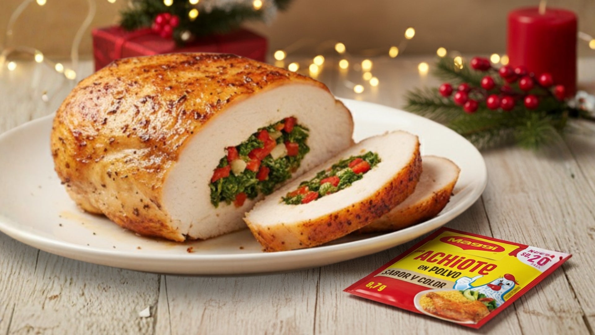 Pechuga de pollo rellena para Navidad Pechuga de pollo rellena para Navidad
