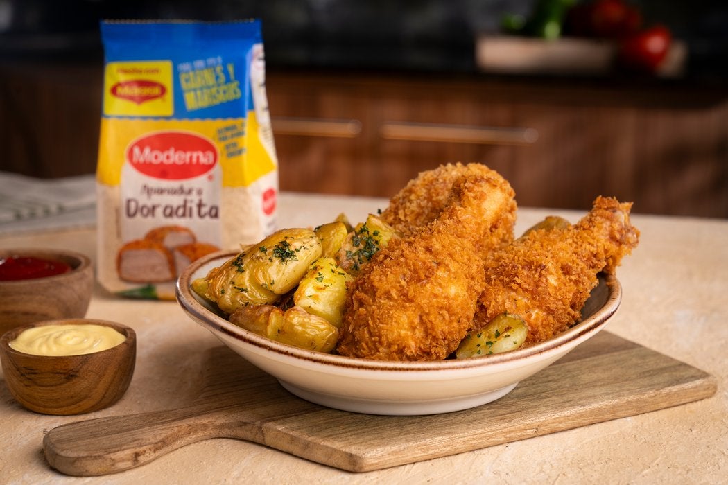 Pollo apanado crujiente