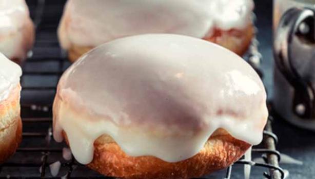 Donas con glaseado blanco