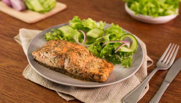 Salmón con orégano.