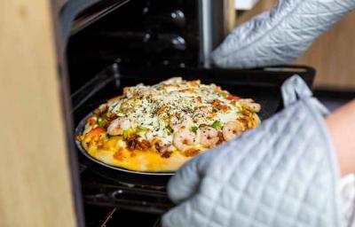 Una pizza al horno, un tipo de cocción. Una pizza al horno, un tipo de cocción.