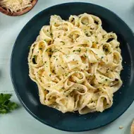 Receta con tallarines y salsa Alfredo