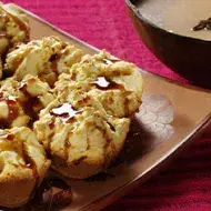 Postre con salsa de panela