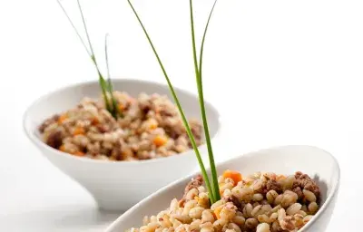 Cebada con carne molida Cebada con carne molida