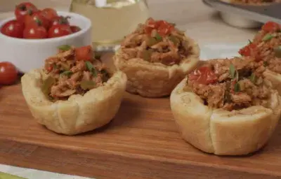 Canastas de hojaldre con atun Canastas de hojaldre con atun