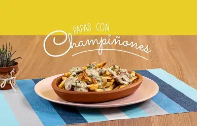 PAPAS CON CHAMPIÑONES PAPAS CON CHAMPIÑONES