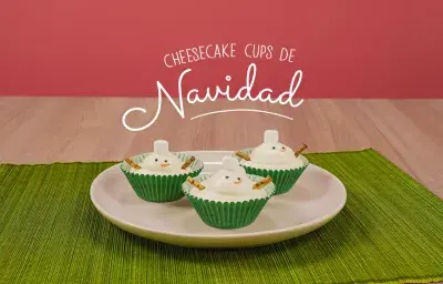 Cheesecake cups de Navidad Cheesecake cups de Navidad