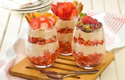 Postre de Dátiles y Frutilla sin Azúcar Postre de Dátiles y Frutilla sin Azúcar