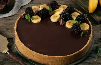 Pie de Chocolate y Bananas Flambé Pie de Chocolate y Bananas Flambé