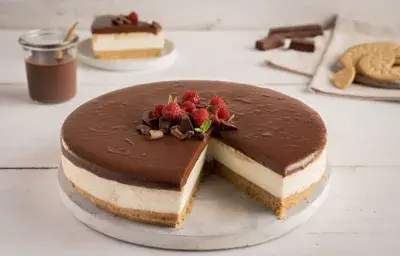 Cheesecake de Chocolate Fácil y sin Horno (condensada) Cheesecake de Chocolate Fácil y sin Horno (condensada)
