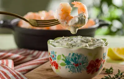 Camarones al horno con mayonesa de oliva y limón Camarones al horno con mayonesa de oliva y limón