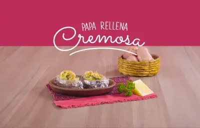 Papa rellena cremosa Papa rellena cremosa