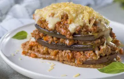 Lasaña de Berenjena con Carne Lasaña de Berenjena con Carne