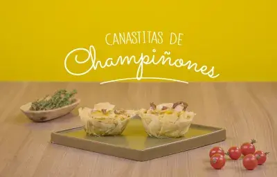 Canastilla de champiñones Canastilla de champiñones