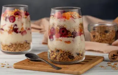 Parfait de frutas sin lactosa Parfait de frutas sin lactosa