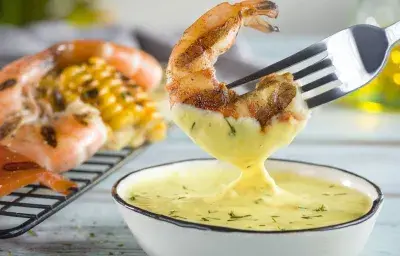 Camarones a la parrilla con Aderezo de Mostaza, Eneldo y Yogurt Camarones a la parrilla con Aderezo de Mostaza, Eneldo y Yogurt