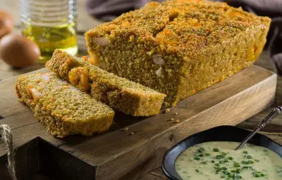 Torta de quinua y camarón Torta de quinua y camarón
