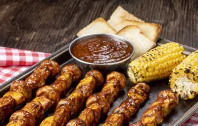 Brochetas de pollo ahumadas Brochetas de pollo ahumadas