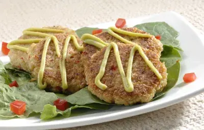 Tortitas de lenteja y quinua Tortitas de lenteja y quinua
