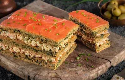 Pastel de Espinaca y Salmón Pastel de Espinaca y Salmón
