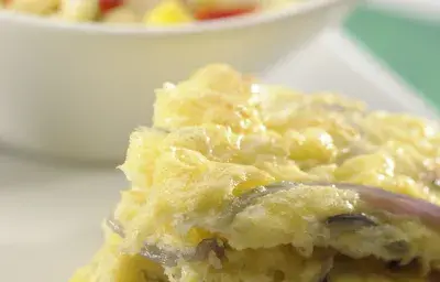 Tortilla de cebolla y mozzarella Tortilla de cebolla y mozzarella