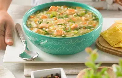 Sopa de cebada y arroz