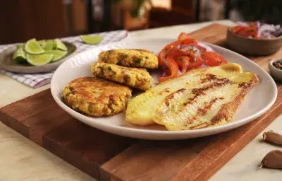 Corvina con Tortilla de Arroz Moro