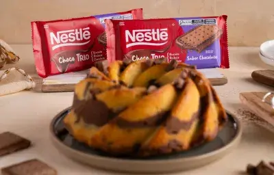 Torta marmoleada con Choco Trío