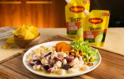 Ceviche peruano con leche de tigre
