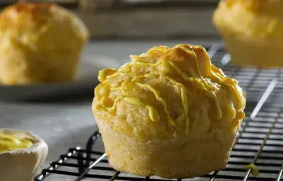 Muffins de queso y mostaza miel
